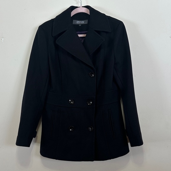 Kenneth Cole Reaction Jackets & Blazers - Kenneth Cole Reaction Elegant Dark Pea Coat